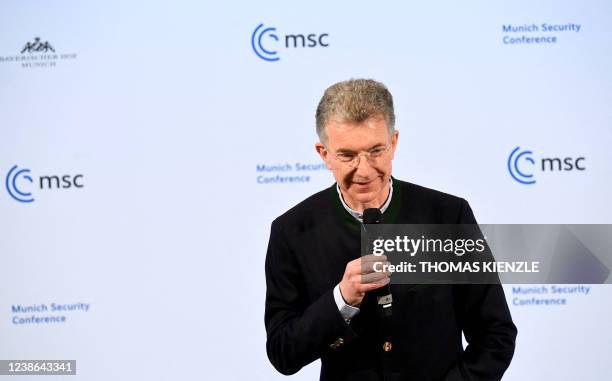Designated Munich Security Conference Chairman Christoph Heusgen speaks at the end of the Munich Security Conference in Munich, southern Germany, on...