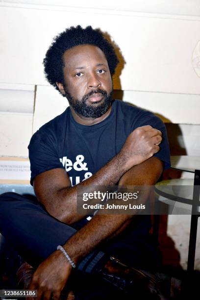 Authors Marlon James poses for portrait during an evening conversation with Desiree C. Bailey moderated by William Johnson about James’s new book...