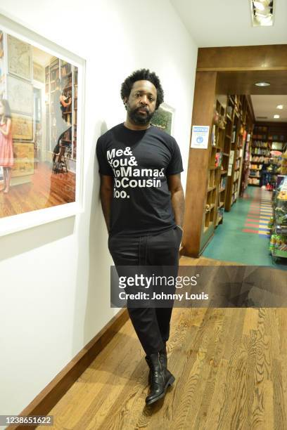 Authors Marlon James poses for portrait during an evening conversation with Desiree C. Bailey moderated by William Johnson about James’s new book...