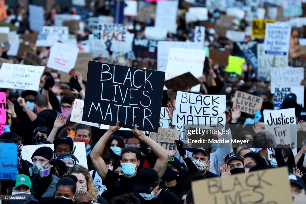 Protest Held In Boston Against Police Brutality In Death Of George Floyd