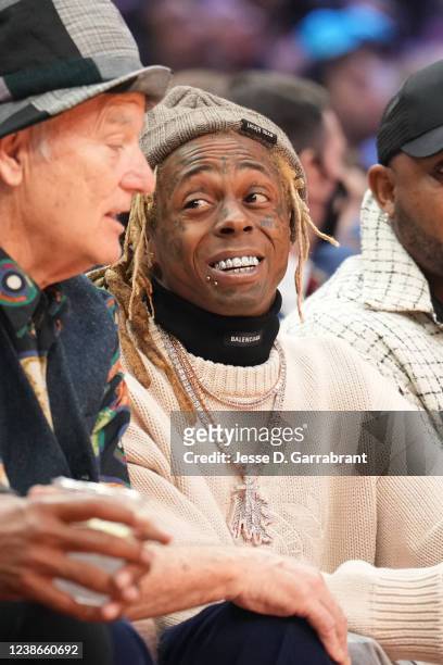 Lil Wayne attends the 2022 NBA All-Star Game as part of 2022 NBA All Star Weekend on February 20, 2022 at Rocket Mortgage FieldHouse in Cleveland,...