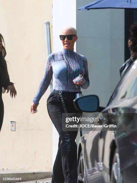 Amber Rose is seen on February 20, 2022 in Los Angeles, California.