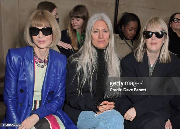 Editor-In-Chief of American Vogue and Chief Content Officer of Conde Nast Dame Anna Wintour, Deputy Editor of British Vogue Sarah Harris and Laura...
