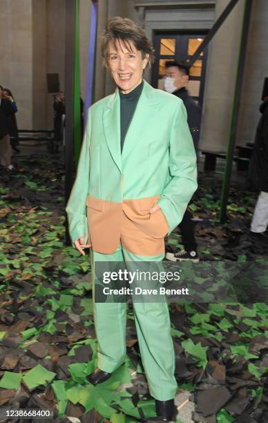 Dame Harriet Walter attends the Roksanda AW22 show during London Fashion Week February 2022 at the Tate Britain on February 21, 2022 in London,...