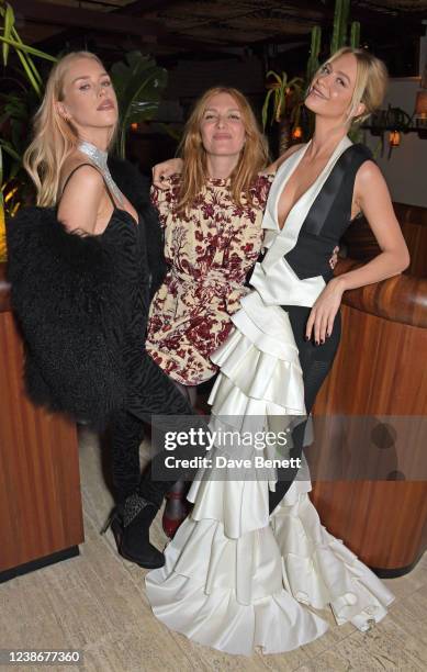 Mary Charteris, Josephine de La Baume and Poppy Delevingne attend the Perfect Magazine LFW party hosted by Katie Grand & Bryan Tambao aka Bryanboy at...