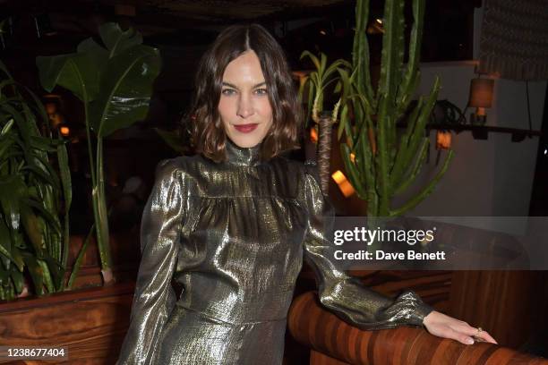 Alexa Chung attends the Perfect Magazine LFW party hosted by Katie Grand & Bryan Tambao aka Bryanboy at The Standard with BY FAR & ANTI-AGENCY,...