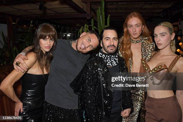 Amelia Gray Hamlin, Charly Defrancesco, Marc Jacobs, Harris Reed and Maxim Magnus attend the Perfect Magazine LFW party hosted by Katie Grand & Bryan...