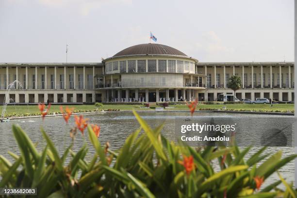 View of Presidential Palace of the Democratic Republic of the Congo in Kinshasa, Democratic Republic of Congo on February 19, 2022. Congo, a Central...