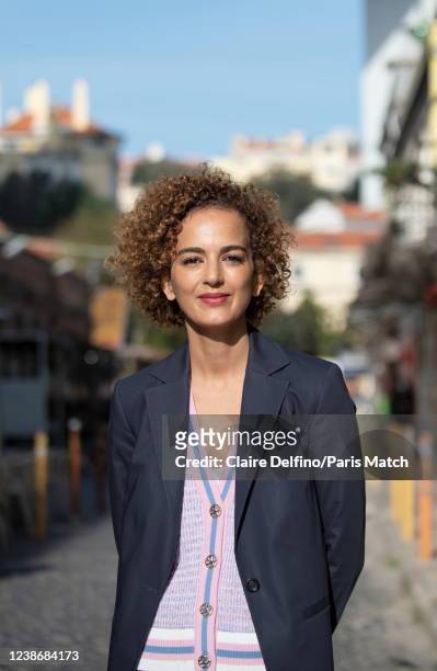 Writer Leila Slimani is photographed for Paris Match on January 11, 2022 in Lisbon, Portugal.