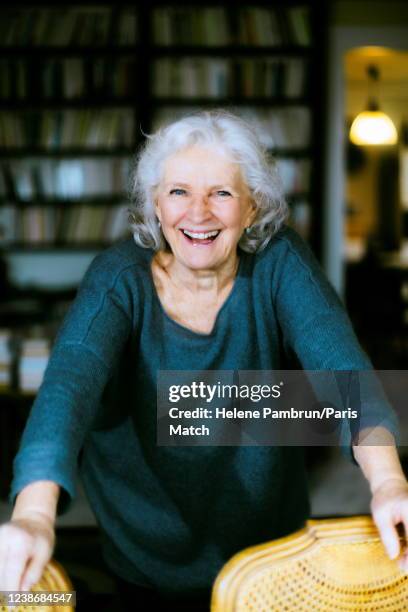 Actor Marie-Christine Barrault is photographed for Paris Match at home on January 10, 2022 in Paris, France.