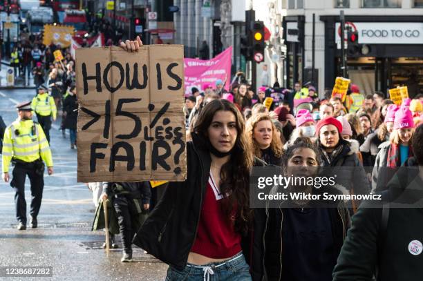 Lecturers, trade unionists and students march through central London in solidarity with higher education strikes taking place at 68 British...