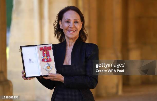 Dame Arlene Phillips after she was made a Dame Commander of the British Empire for services to dance and charity following an investiture ceremony by...