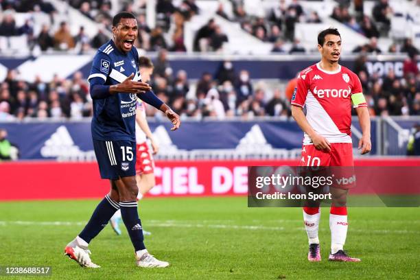 Wissam BEN YEDDER - 15 MARCELO during the Ligue 1 Uber Eats match between Bordeaux and Monaco at Stade Matmut Atlantique on February 20, 2022 in...