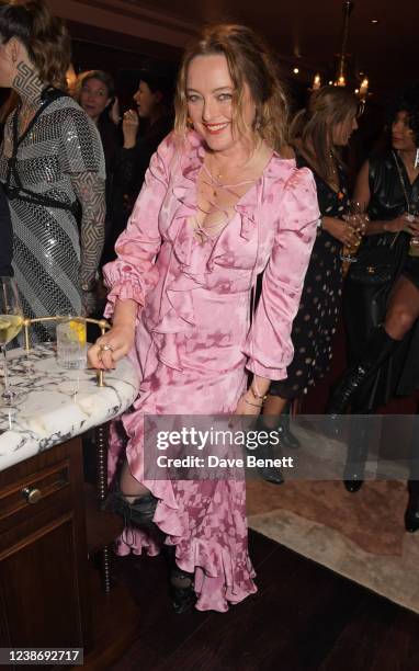 Alice Temperley attends Temperley London's 22nd birthday party at The Aubrey at Mandarin Oriental, Hyde Park, on February 22, 2022 in London, England.