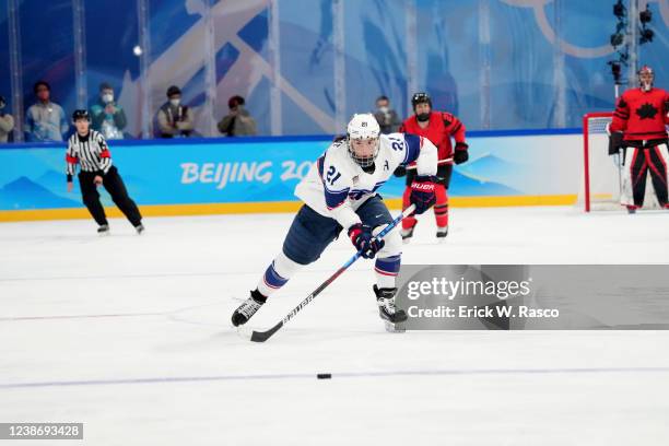 Winter Olympics: USA Hillary Knight in action vs Canada during Gold Medal Game at Wukesong Sports Centre. Canada wins gold. Beijing, China 2/17/2022...