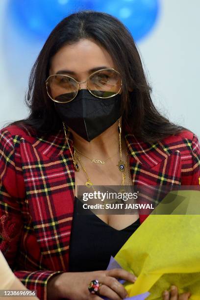 Bollywood actress Rani Mukerji attends the inauguration of the Neonatal Intensive Care Unit at the Holy Family Hospital in Mumbai on February 23,...