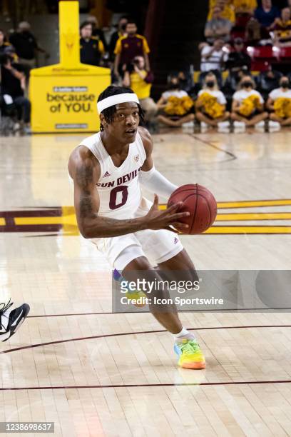 Arizona State Guard DJ Horne drives to the net during a basketball game between the Arizona State Sun Devils and the Oregon State Beavers on February...