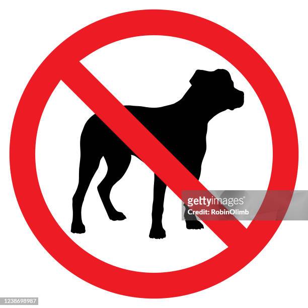 kein hundesymbol - warnschild hund stock-grafiken, -clipart, -cartoons und -symbole