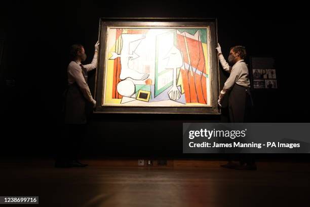 La fenetre ouverte by Pablo Picasso, on display during a photocall for the forthcoming 20th/21st century evening sale, The Art of the Surreal, at...