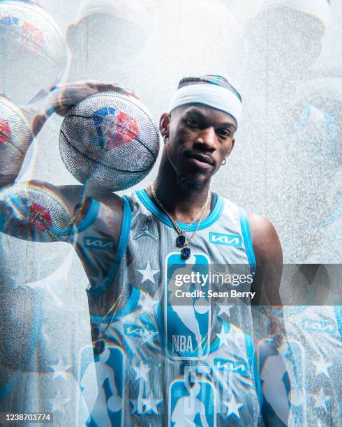 Jimmy Butler of Team LeBron poses for a portrait prior to the 71st NBA All-Star Game as part of 2022 NBA All Star Weekend on February 20, 2022 at...