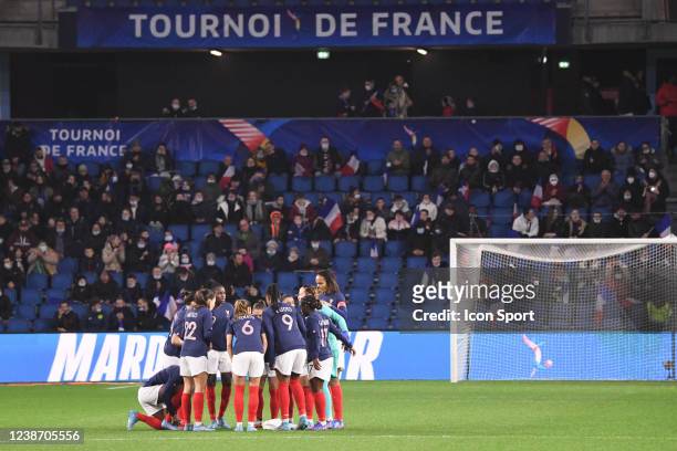 Equipe de France feminine de football during the Tournoi de France match between France and Netherlands at Stade Oceane on February 22, 2022 in Le...
