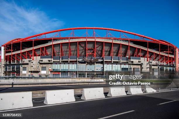 General view outside of the Estadio da Luz prior to the UEFA Champions League Round Of Sixteen Leg One match between SL Benfica and AFC Ajax at...