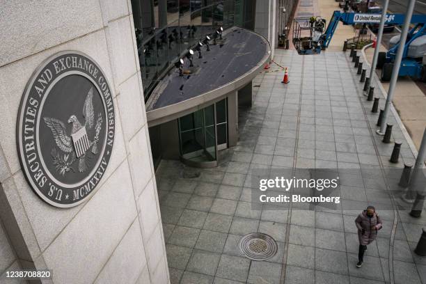 The U.S. Securities and Exchange Commission headquarters in Washington, D.C., U.S., on Wednesday, Feb. 23, 2022. Hedge funds and other investors...