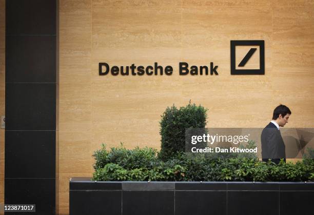 General view of Deutsche Bank on September 5, 2011 in London, England. Shares at Deutsche Bank fell by nearly 9 per cent today after news emerged...