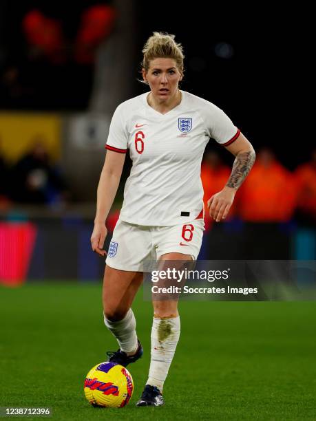 Millie Bright of England Women during the International Friendly Women match between England v Germany at the Molineux Stadium on February 23, 2022...