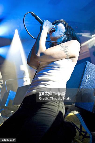 Nic Endo of Atari Teenage Riot performs at the 2011 Bumbershoot Festival on September 4, 2011 in Seattle, Washington.
