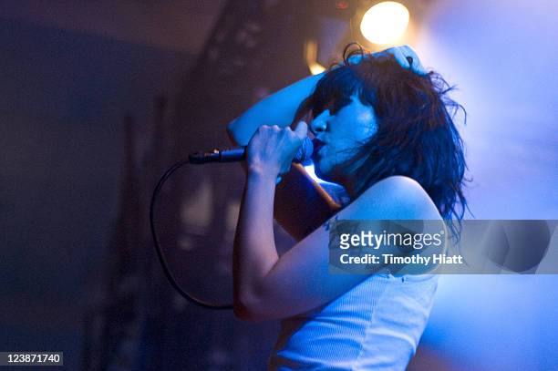 Nic Endo of Atari Teenage Riot performs at the 2011 Bumbershoot Festival on September 4, 2011 in Seattle, Washington.