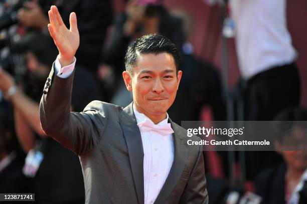 Actor Andy Lau attends the "Tao Jie" premiere at the Palazzo del Cinema during the 68th Venice Film Festival on September 5, 2011 in Venice, Italy.