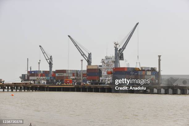 View from Port of Bissau, a trade center of city, is seen during daily life in Bissau, Gine- Bissau on February 23, 2022. Guinea-Bissau is located in...