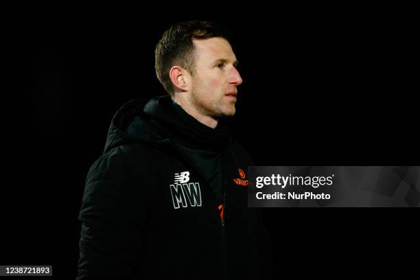 Mike Williamson, Gateshead Player Manager, looks on during the Vanarama National League North match between Gateshead and Farsley Celtic at the...