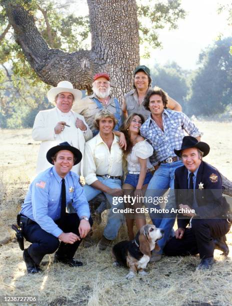 The Dukes of Hazzard" cast members are Rick Hurst as Deputy Cletus Hogg, John Schneider as Bo Duke, Catherine Bach as Daisy Duke, Tom Wopat as Luke...