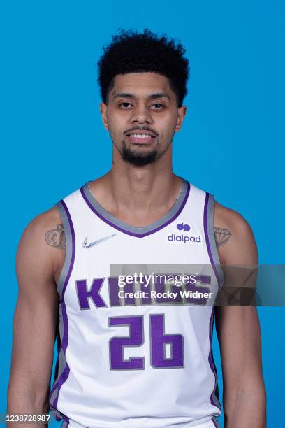 Jeremy Lamb of the Sacramento Kings poses for a head shot on February 23, 2022 at the Golden 1 Center in Sacramento, California. NOTE TO USER: User...