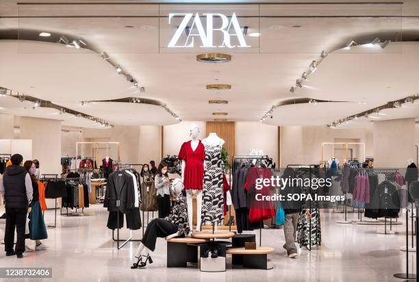 Spanish multinational clothing design retail company by Inditex, Zara store seen in Hong Kong.