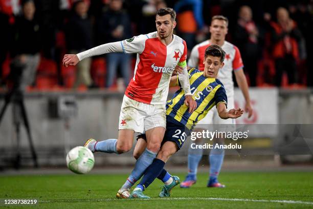 PRAGUE - Taras Kacharaba of Slavia Prague, Cyriel Dessers of News Photo  - Getty Images