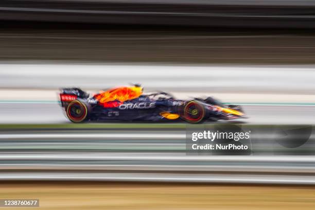 Max Verstappen, Oracle Red Bull Racing, RB18, action during the Formula 1 Winter Tests at Circuit de Barcelona - Catalunya on February 25, 2022 in...