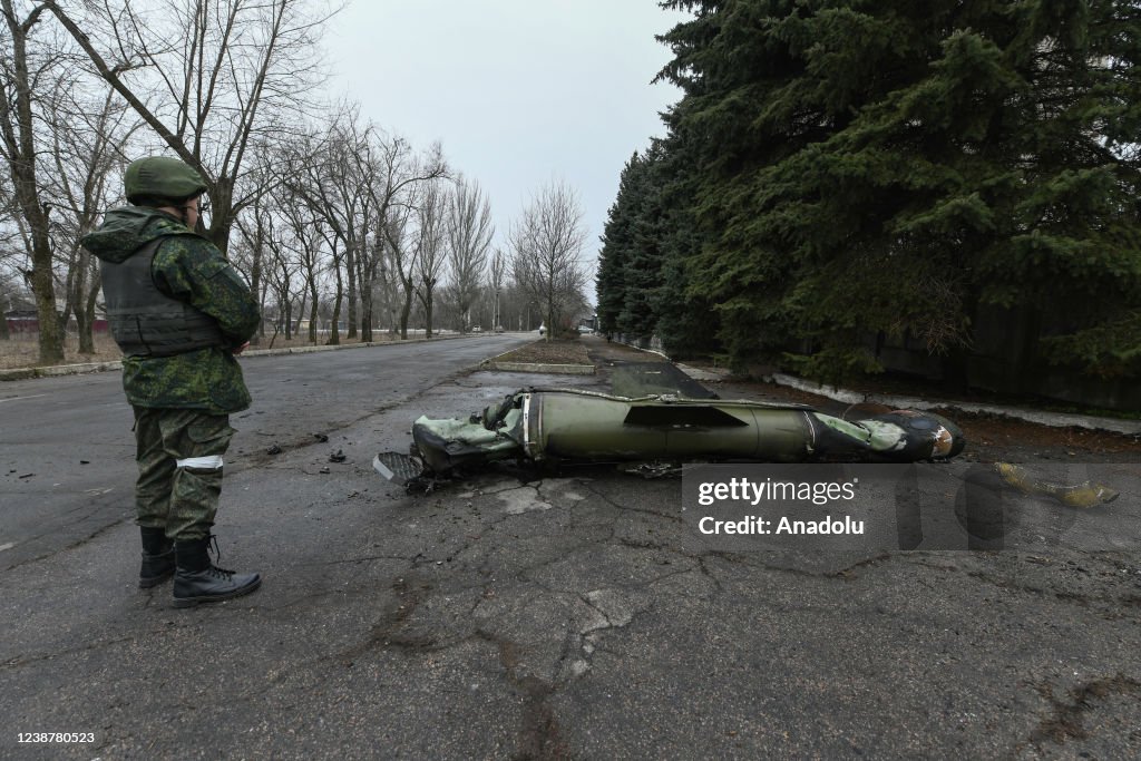Aftermath of the alleged shellings in Donetsk