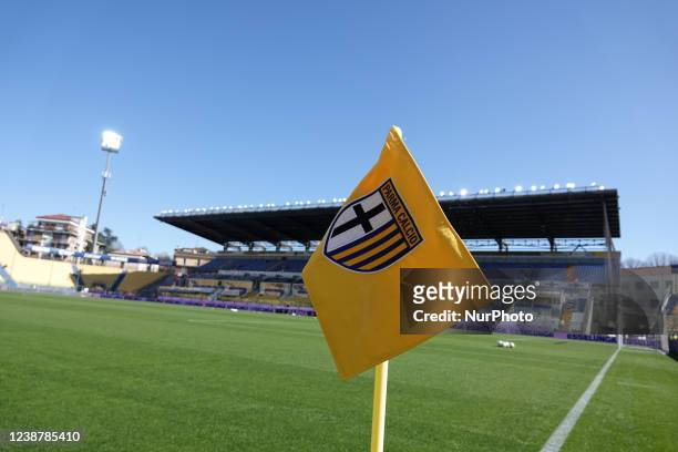 Genera view of the stadium before the Serie B match between Parma Calcio and Spal at Ennio Tardini on February 26, 2022 in Parma, Italy.