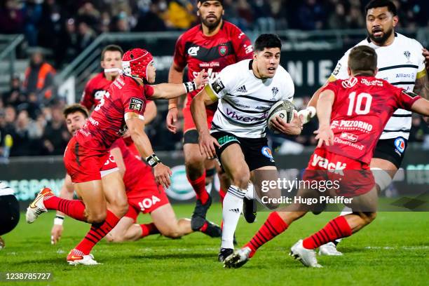 Cheslin KOLBE of RC Toulon and Axel MULLER ARANDA of CA Brive during the Top 14 match between Brive and Toulon at Stade Amedee-Domenech on February...