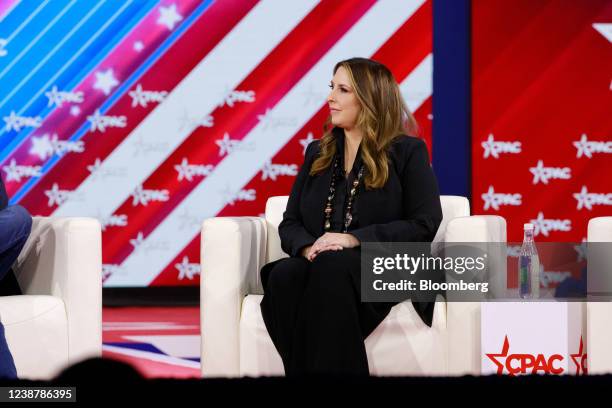 Ronna McDaniel, chairperson of the Republican National Committee, listens during the Conservative Political Action Conference in Orlando, Florida,...