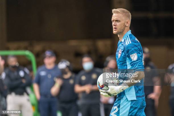 William Yarbrough of Colorado Rapids during the match against Los Angeles FC at Banc of California Stadium in Los Angeles, California on February 26,...