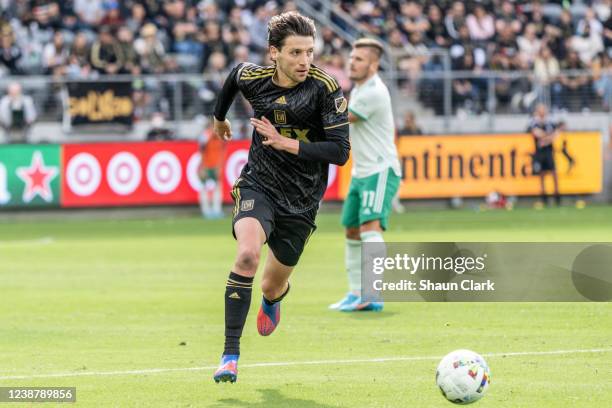 Francisco Ginella of Los Angeles FC during the match against Colorado Rapids at Banc of California Stadium in Los Angeles, California on February 26,...