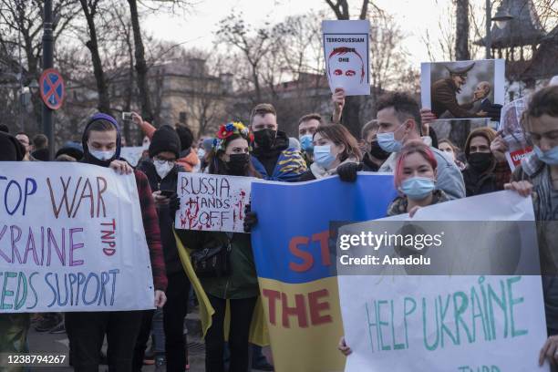 Ukrainians and Romanians participated at a march in solidarity with Ukraine and against the Russian attacks. People marched from the Ukrainian...