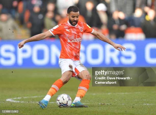 Blackpool's Kevin Stewart during the Sky Bet Championship match between Blackpool and Reading at Bloomfield Road on February 26, 2022 in Blackpool,...