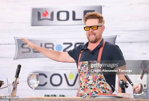 Chef Richard Blais is seen during the South Beach Wine and Food Festival on February 27, 2022 in Miami Beach, Florida.