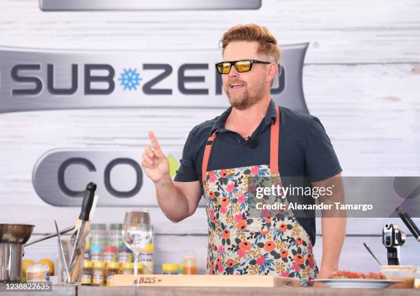 Chef Richard Blais is seen during the South Beach Wine and Food Festival on February 27, 2022 in Miami Beach, Florida.