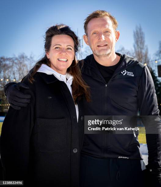 Prince Bernhard of The Netherlands and Princess Annette of The Netherlands during the presentation of the Hollandse 100 sport contest next month at...